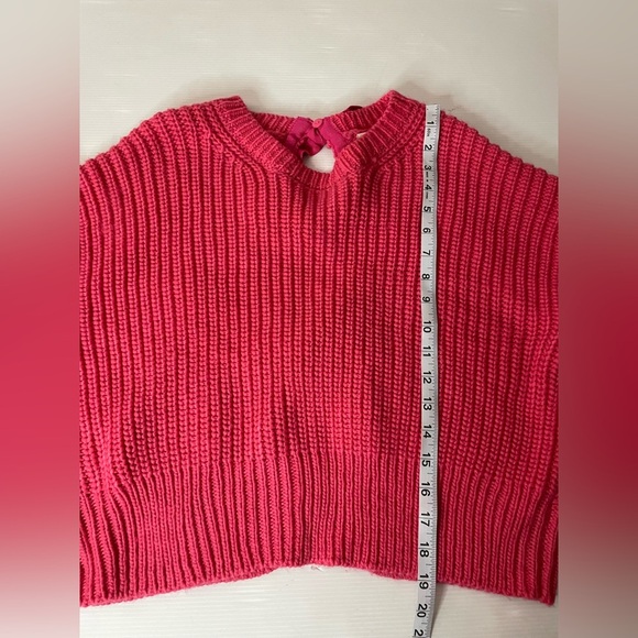Cinq A Sept Pink Mari Sweater Bow Back Size XS Oversized - Picture 7 of 9